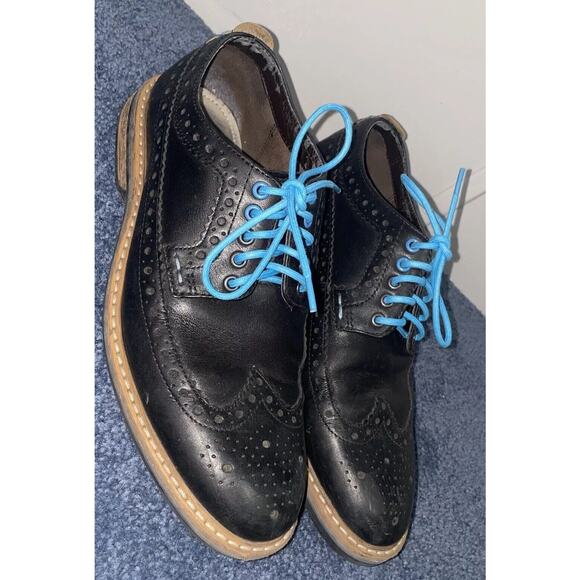 Clarks Tor England Black Blue Mens Wingtip Oxfords Shoes Leather Size 9M main image 15